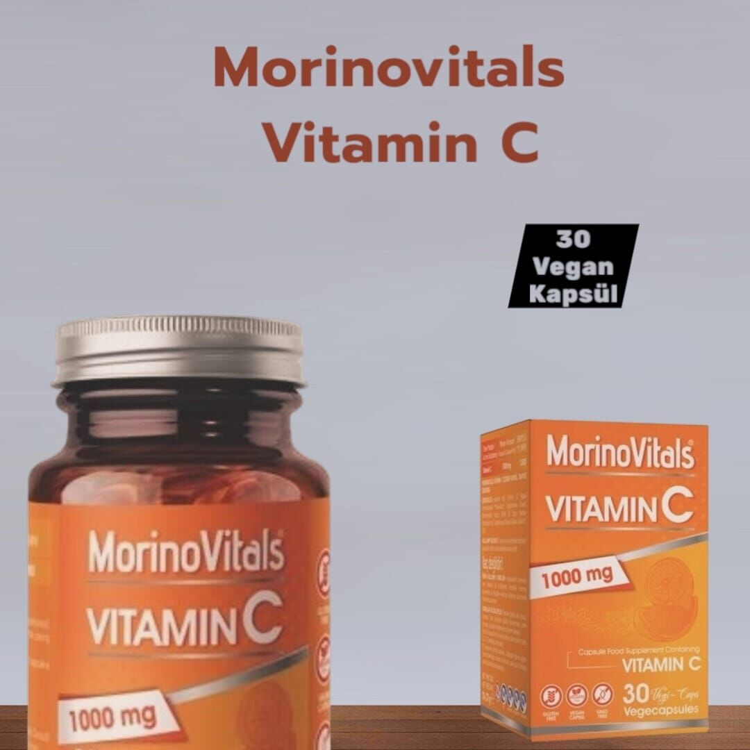 Morinovitals C Vitamini 1000 Mg 30 Vegan Kapsül | Glutensiz, Aromasız