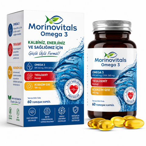 Morinovitals Omega 3 CO-Q10 Triglyceride 60 Soft Kapsül